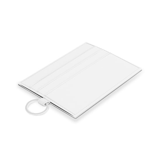 Skeleton White Leather Card Holder
