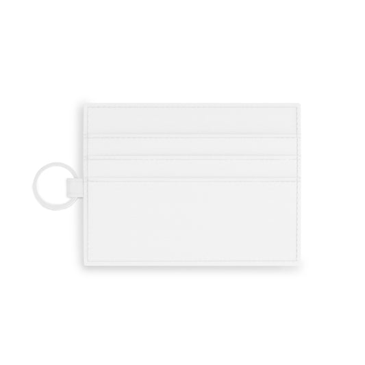 Heart White Leather Card Holder