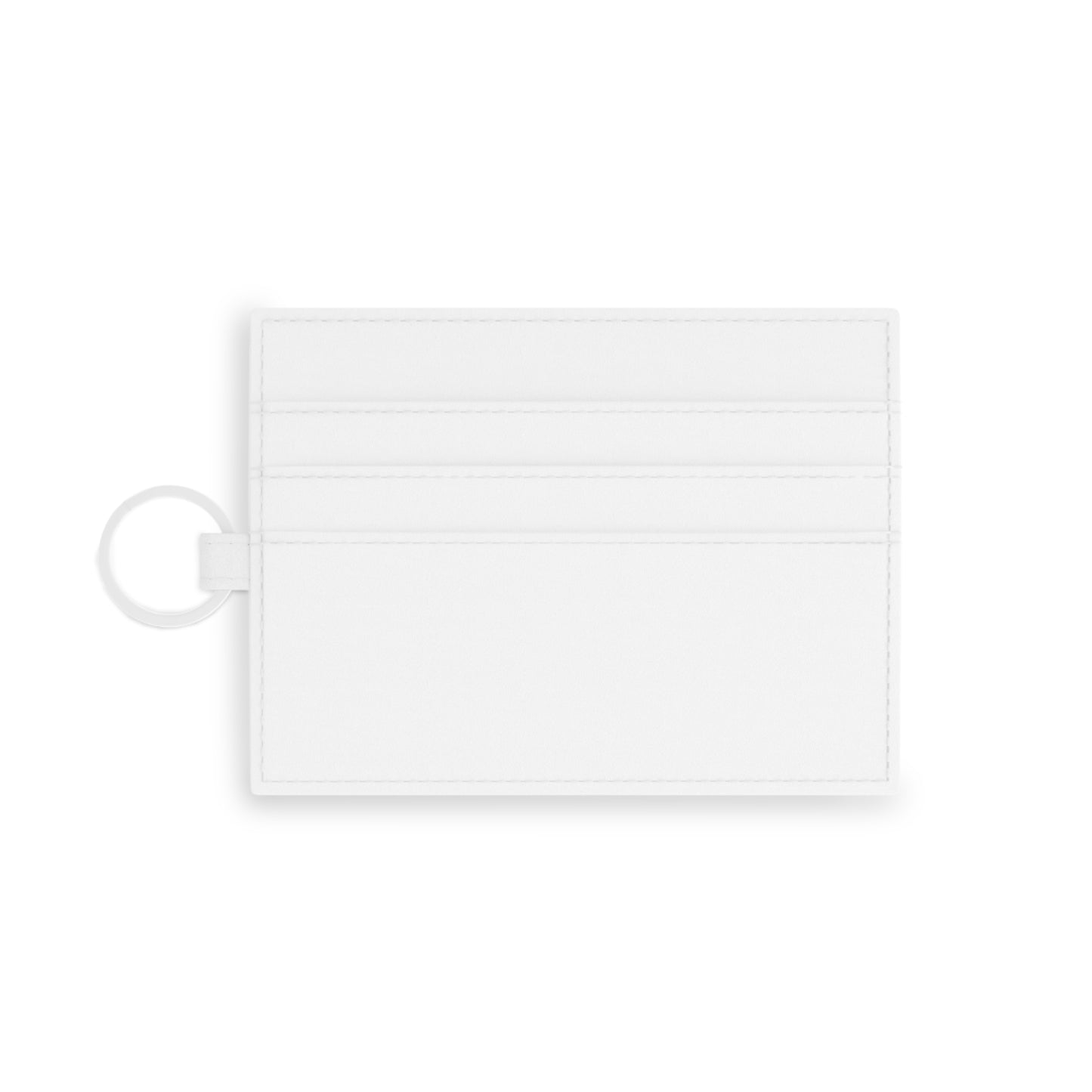 Heart White Leather Card Holder
